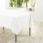 1001kdo - Nappe rectangle polyester blanche 140 x 200 cm