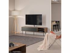Ampere tv stand walnut and grey