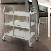 Aqrau Chariot de service cuisine étagère mobile, 3 étagères, Acier max 150 kg
