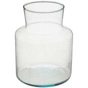 Atmosphera - Vase Heby verre recyclé H20,5cm créateur d'intérieur - Transparent