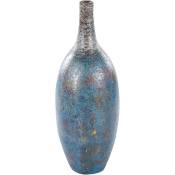 Beliani - Vase Décoratif Bleu en Terre Cuite 60 cm