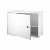 Caisson String® System / 1 porte - L 58 x P 30 cm - String Furniture blanc en bois