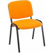 Chaise de visiteur idéale pour la salle d'attente empilable en différentes couleurs tissu colore : Orange
