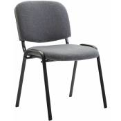 Chaise de visiteur startable chaise de design classique en différentes couleurs tissu Couleur : Gris