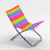 Chaise longue pliante de jardin piscine multicolore