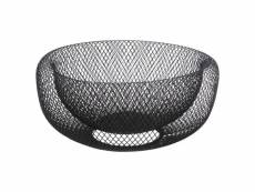 Corbeille mesh noire - 27 x 13,5 cm - métal - noir