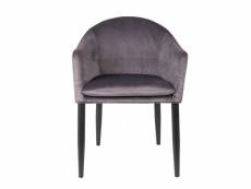 Cosy - fauteuil de table en velours gris
