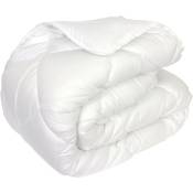 Couette polyester cocoon fibre creuse siliconée Très chaud (hiver) 260x240 cm - Blanc