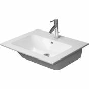 Duravit - ME by Starck Meuble lave-mains, 1 trou pour robinet, avec trop-plein, avec table de robinet ,630 mm, Coloris: Blanc avec Wondergliss