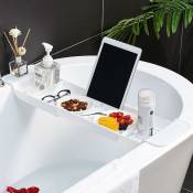 Ensemble d'accessoires de salle de bain,Plateau de baignoire extensible, support de rangement antidérapant, organisateur de baignoire