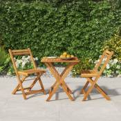 Ensemble Table + 2 chaises de bistro pliable - Table