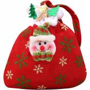 Ersandy - Sac cadeau de Noël Sac en velours doré Sac à dos du père Noël Sac suspendu, chaussettes de Noël Fournitures de Noël Sac de bonbons cadeau,