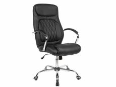 Finebuy housse de chaise de bureau en cuir synthétique noir chaise de bureau pivotante jusqu'à 120 kg | chaise pivotante design réglable en hauteur |