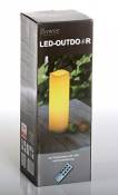 Flower Power LED Outdoor Bougie, plastique, 10 x 30 CM, crème 9204