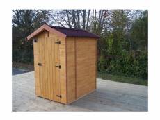 Habrita - abri wc en panneaux 1.35 m² bois naturel ed1414wc -