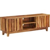 Helloshop26 - Meuble télé buffet tv télévision design pratique bois massif de sesham 118 cm