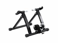 Home trainer vélo support d'entrainement pliable pour vélo de route vtt acier noir