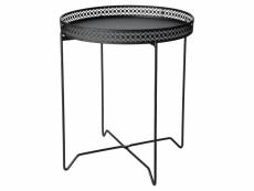 H&s collection table d'appoint rond noir