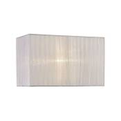 Inspired Diyas - Florence - Abat-jour rectangulaire en organza, 380x190x230mm, blanc, pour lampe de table