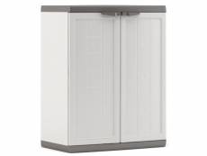 Keter armoire basse jolly - blanc et gris - 68 x 39 x 85 cm KET8013183115982