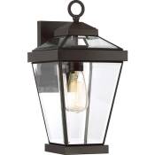 Lampe d'extérieur applique lanterne laiton verre h 41,2 cm acier verre bronze IP44