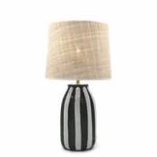 Lampe de table Palmaria Small / H 48 cm - Céramique & rabane - Maison Sarah Lavoine noir en céramique