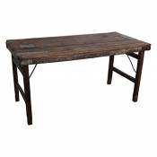 MATHI DESIGN Vintage - Table Pliante Bois Marron