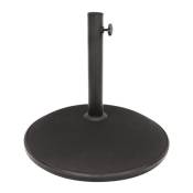 Meublorama - Pied de parasol en ciment noir 15KG dimension 42x35cm diamètre intérieur 30/35/38mm - Noir