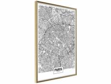 Paris prix - affiche murale encadrée "city map paris"