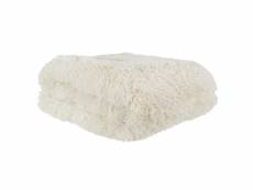 Paris prix - couvre-lit poils longs "fourrure" 220x240cm ivoire