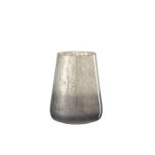 Photophore verre gris H22,5cm