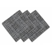 Soleil D Ocre - Lot de 3 serviettes de table 45x45