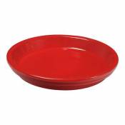 Soucoupe pot rond terre cuite Deroma Bigband rouge