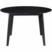 Table à manger design extensible ronde noire L120-150