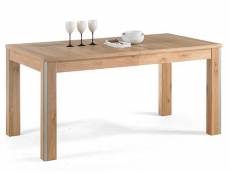 Table à manger extensible en chêne sauvage - l.160-260 x h.77 x p.90 cm -pegane- PEGANE