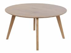 Table basse ronde en bois mdf,métal coloris naturel