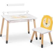 Table de jeu pour enfants en bois avec 1 chaise - jungle
