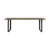 Table en chêne massif fumé et aluminium noir 225 x 90 cm 70/70 - Muuto