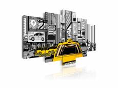 Tableau - taxi de dessin animé-100x50 A1-N1632