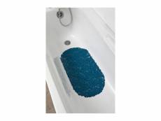 Tapis fond de baignoire anti-dérapant bulles 69 x 36 cm bleu tahitien - tendance