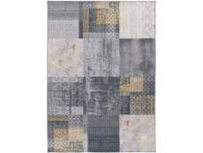 Tapis pliable patchwork gris, 140x200 cm Alfombra Neila