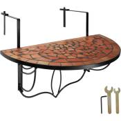 Tectake - Table de balcon en Acier, mosaïque et ciment
