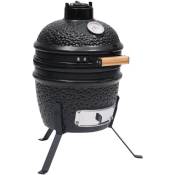 Vidaxl - Barbecue à fumoir Kamado 2-en-1 Céramique 56 cm Noir Noir