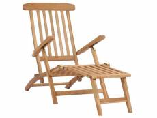 Vidaxl chaises longues de jardin et repose-pied et table bois de teck