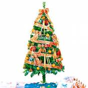 Arbre de Noël crypté Classique, Paquet d'arbre de Noël, lumière de Suspension de Pendentif Arbre de Noël, 1,5/2,1 mètres de Haut (Taille : 210cm)