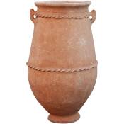 Biscottini - Jardin Sahara pot en terre cuite Amphore pour fleurs Grand pot intérieur extérieur Pot décoratif Jardinière 45x75 cm Fait main