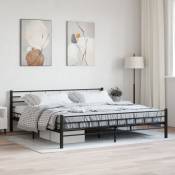 Cadre de lit Noir Acier 180x200 cm