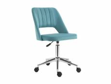 Chaise de bureau design valeria bleu canard