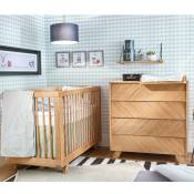 Chambre complète bébé bois massif 70x140 cm