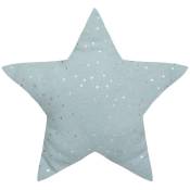 Coussin enfant Oya étoile bleu clair 40x40cm Atmosphera créateur d'intérieur - Bleu gris